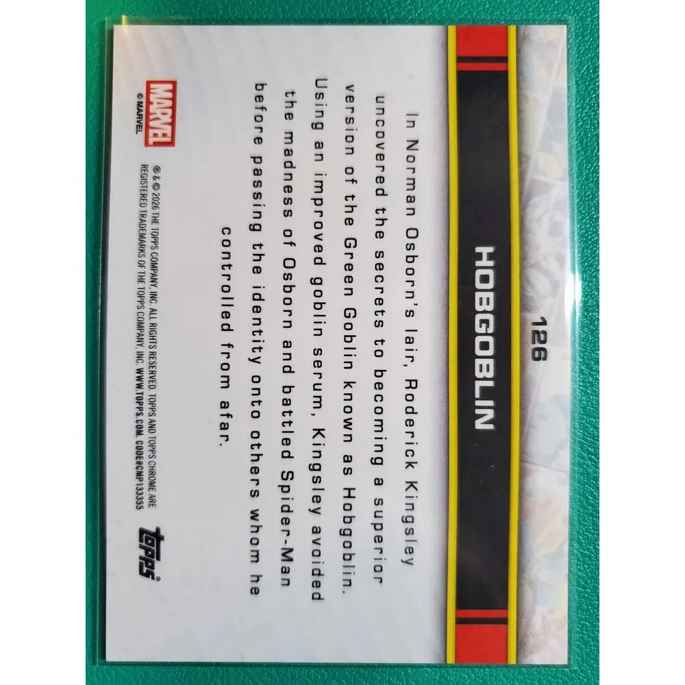 2026 Marvel Chrome #126 Hobgoblin - Green Lighting Refractor /99
